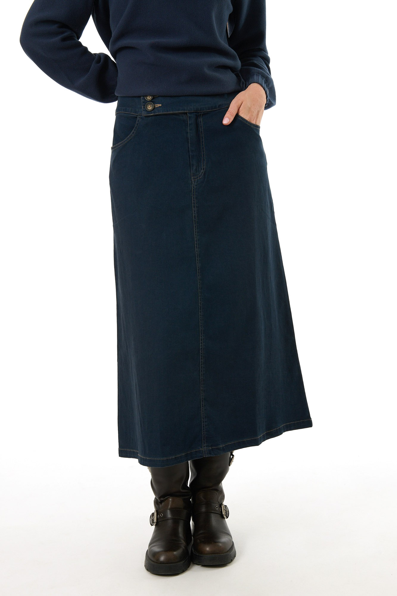 Margot kjol  dk. denim - 5