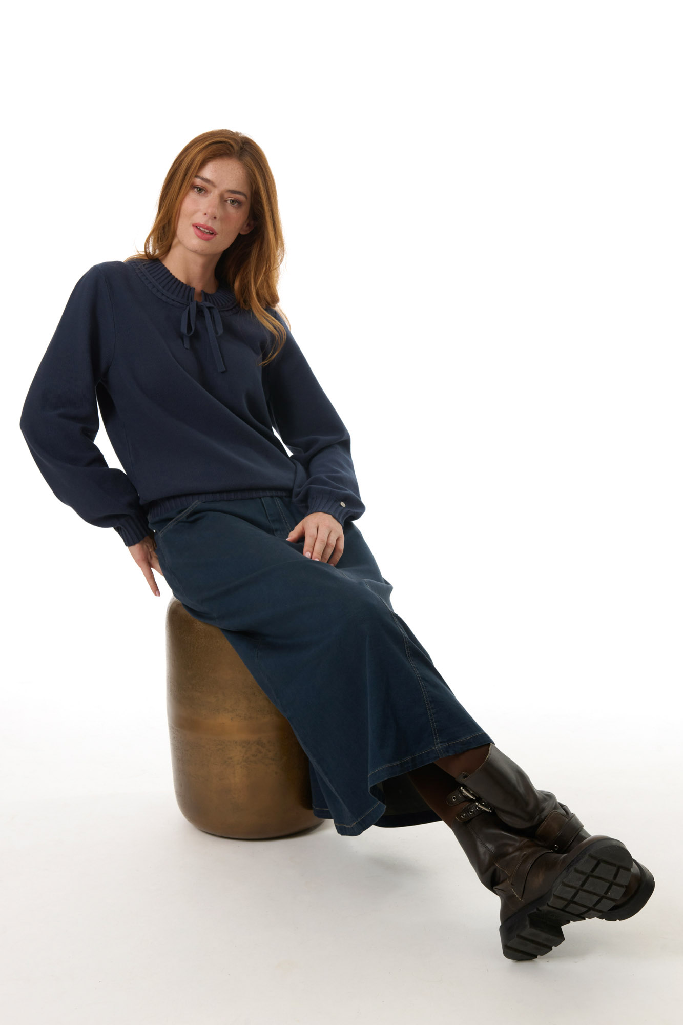 Margot kjol  dk. denim - 3