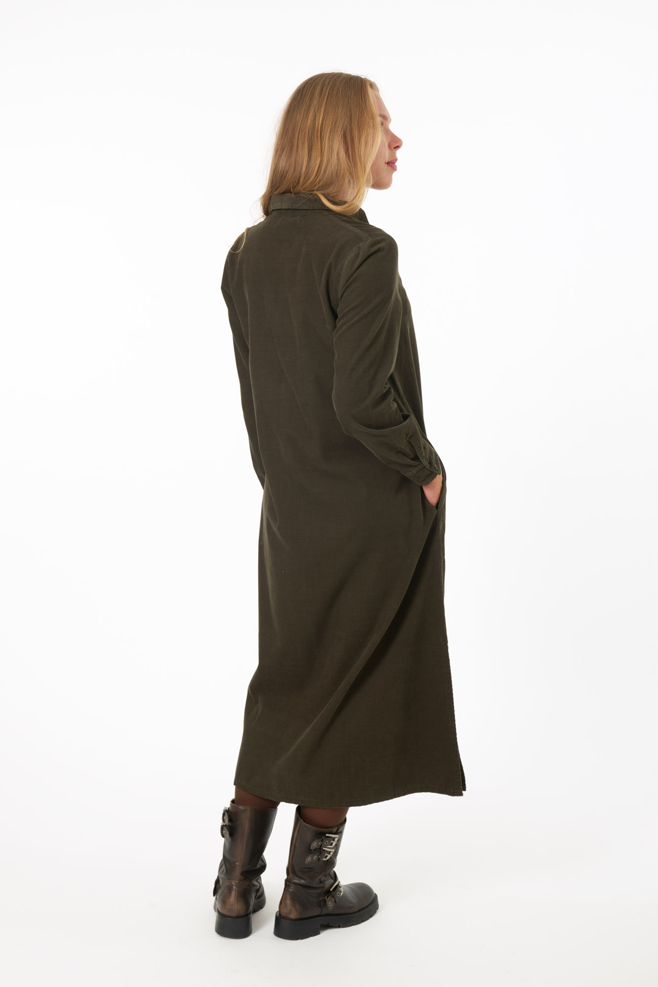 Maria klänning  olive - 3