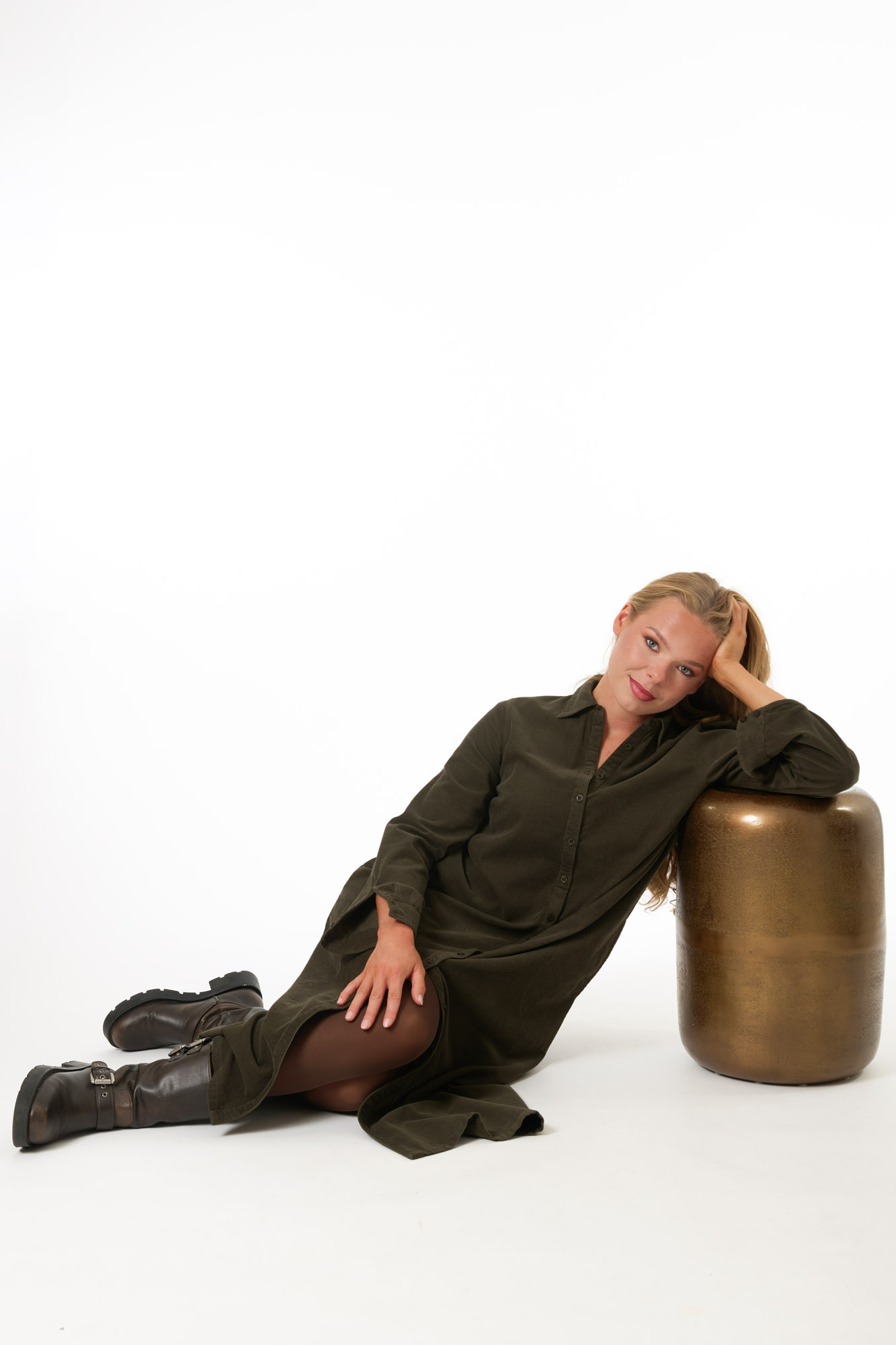 Maria klänning  olive
