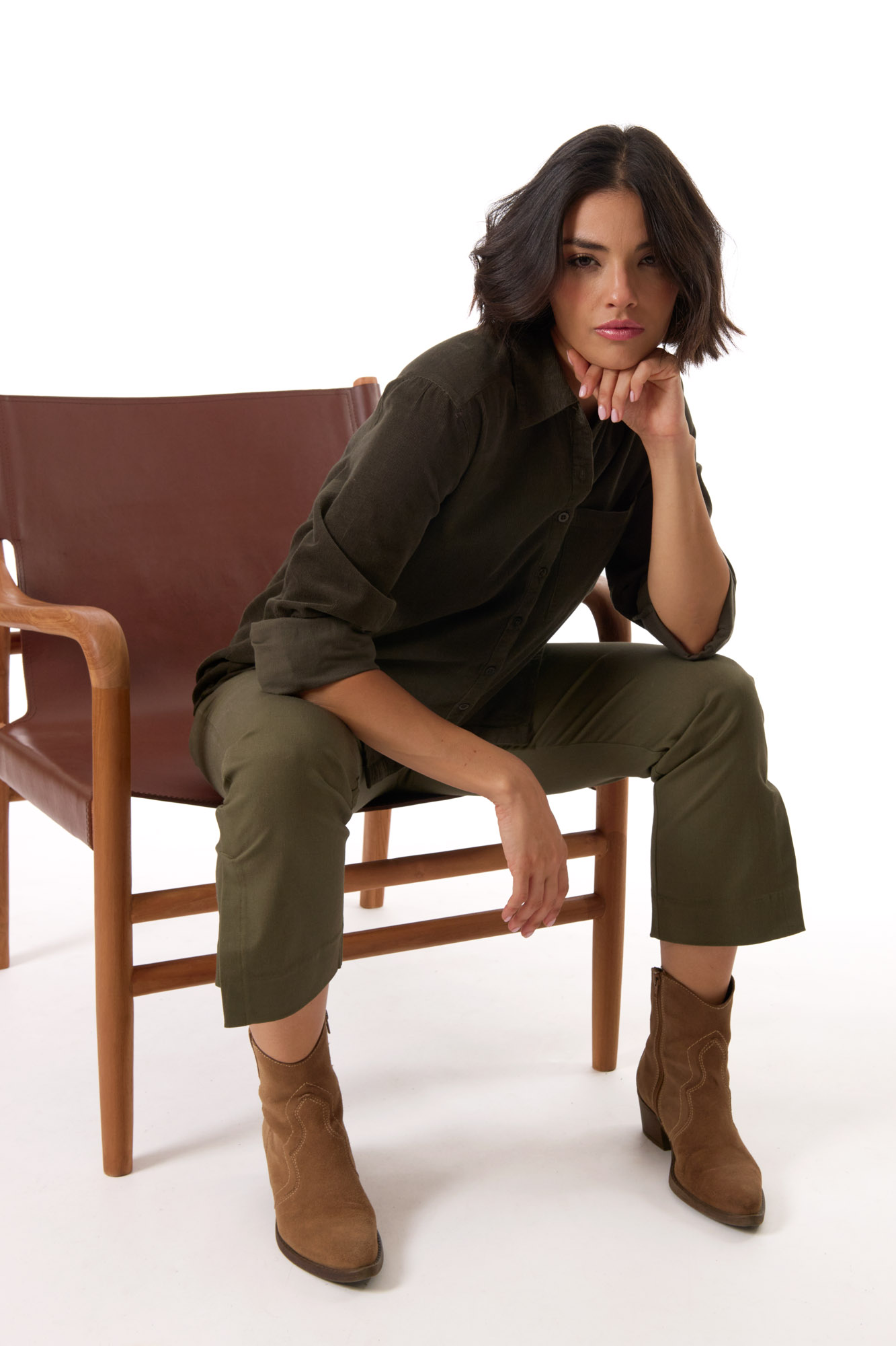 Martha skjorta  olive - 2