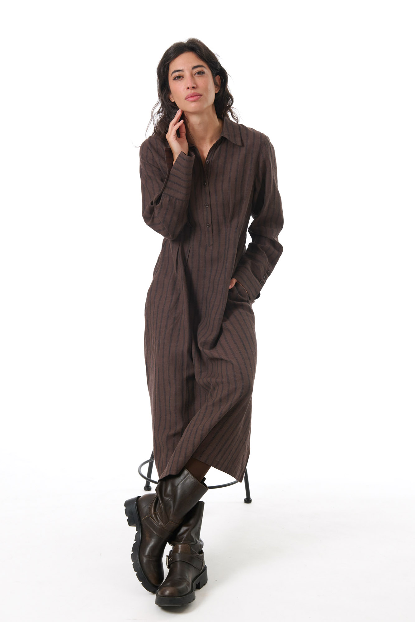 Melina dress  wood - 4