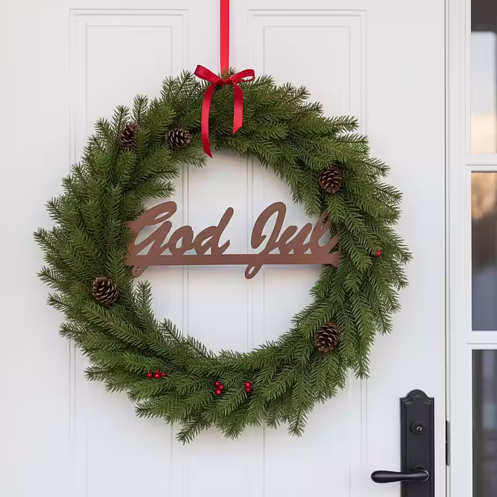 Krans God Jul - Rost - 31 cm - 2