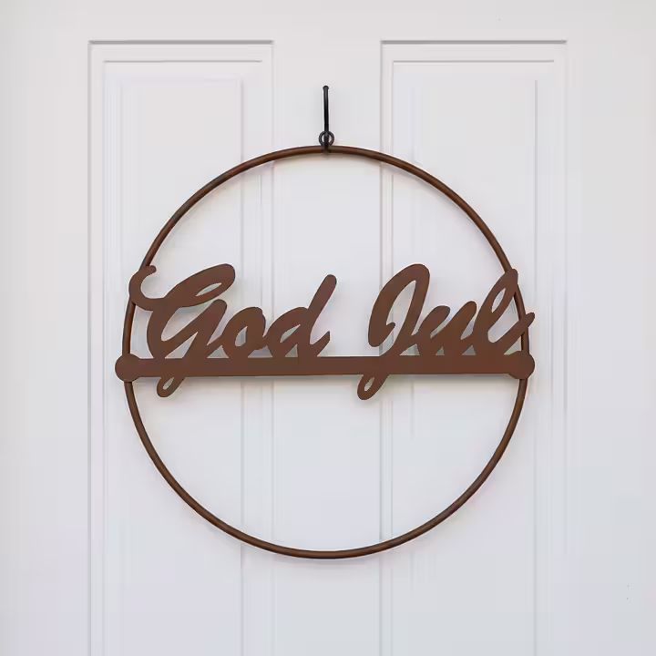 Krans God Jul - Rost - 31 cm - 3