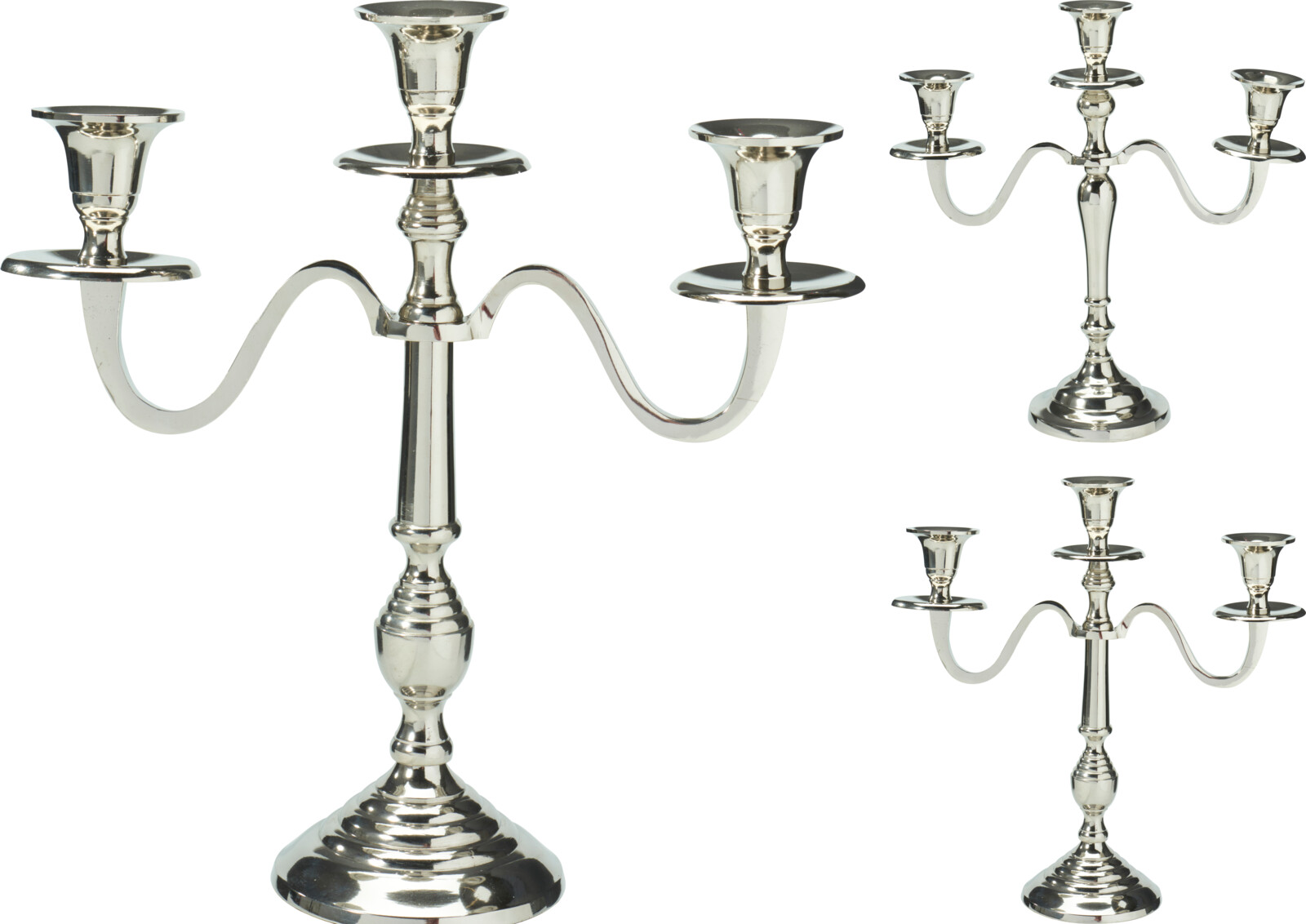 Kandelaber silver 3-armad