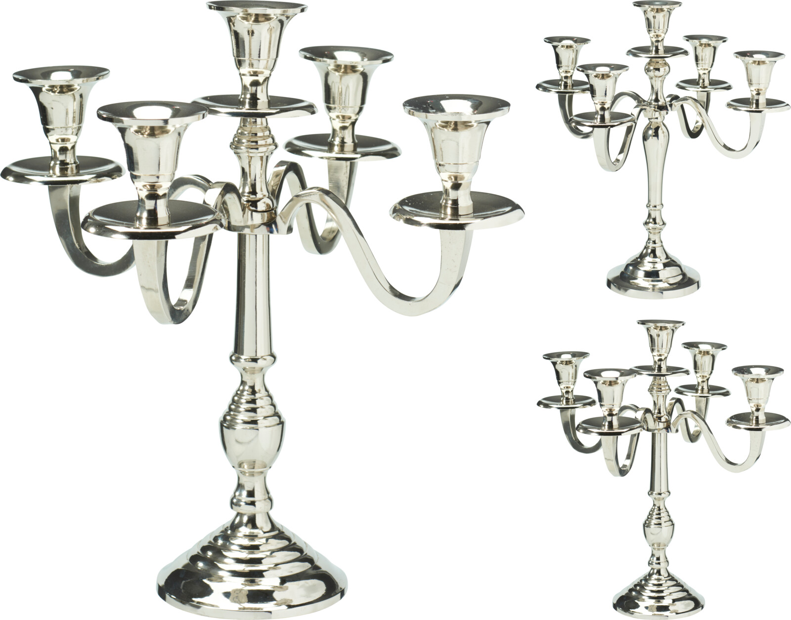Kandelaber silver 5-armad