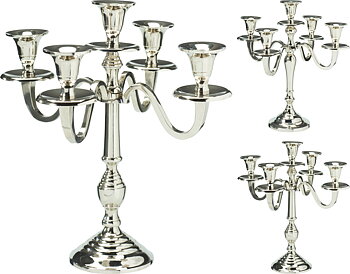 Kandelaber silver 5-armad