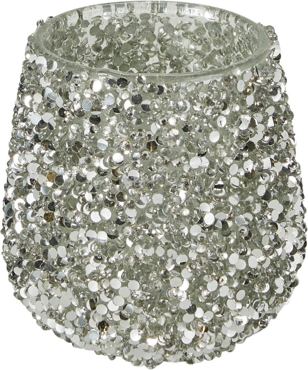 Värmeljushållare silver 8cm