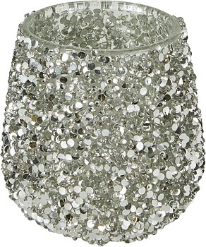 Värmeljushållare silver 8cm