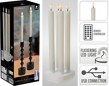 Uppladdningsbara LED-ljus 4-pack