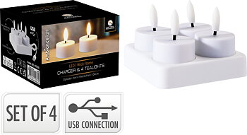 Uppladdningsbara LED-ljus 4-pack