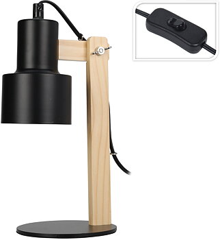 Bordslampa trä/metall