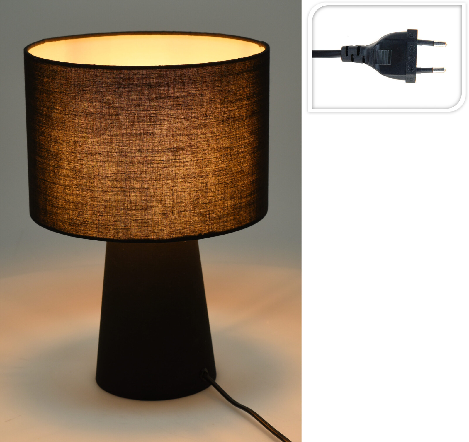 Bordslampa svart
