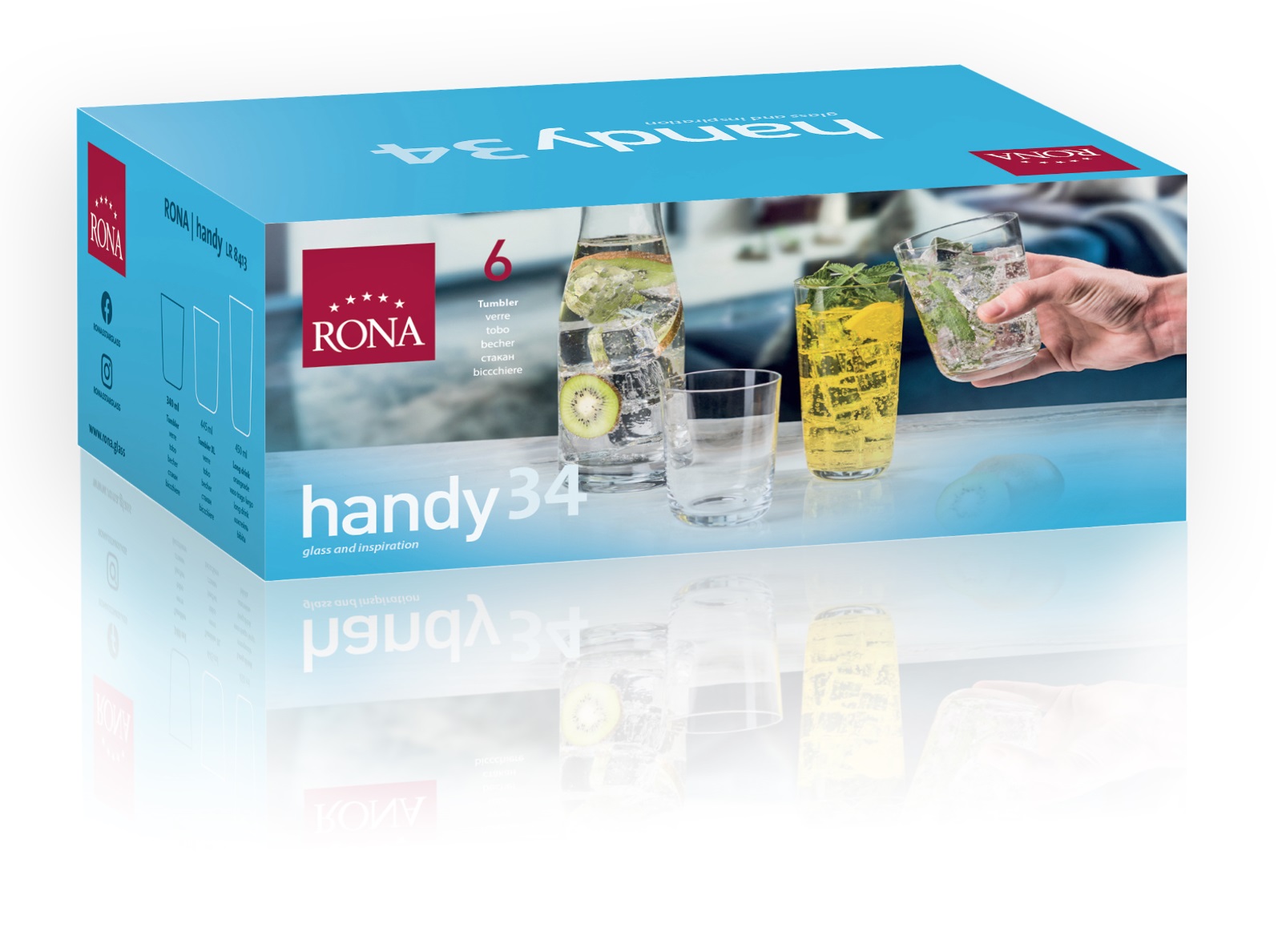 Vattenglas 34 cl Handy Rona - 2