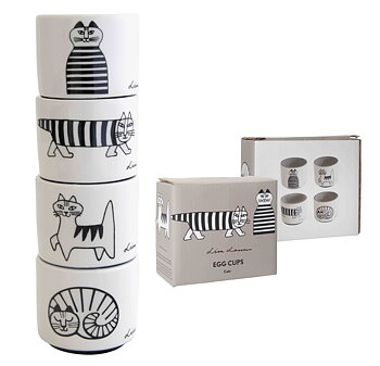 Lisa Larson Äggkoppar 4-Pack - Katter