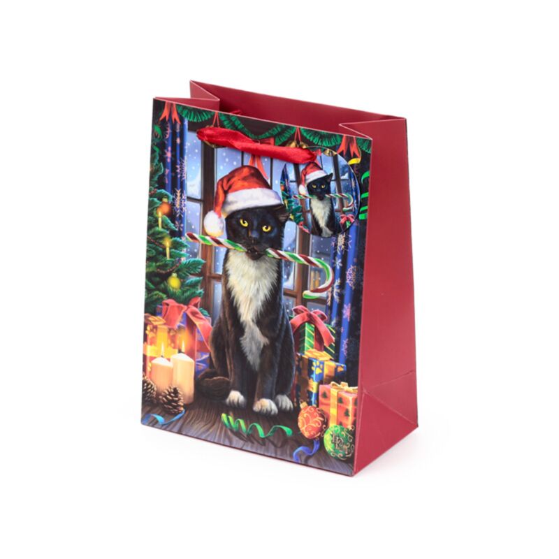 Lisa Parker Christmas Krampus Cat Medium Gift Bag