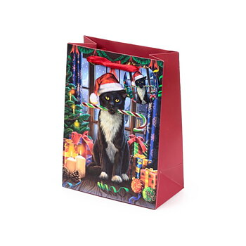 Lisa Parker Christmas Krampus Cat Medium Gift Bag