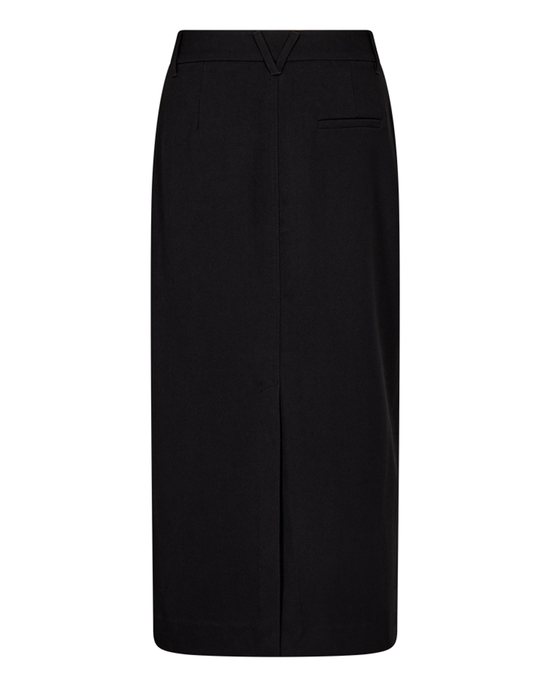 Kjol Tailor lång slits fram & bak svart - 2