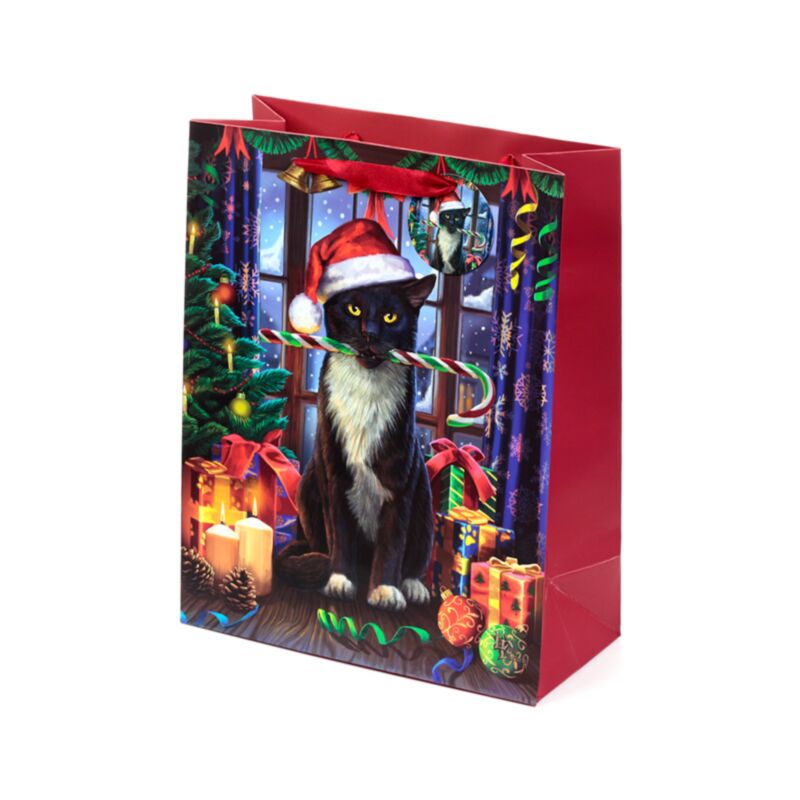 Lisa Parker Christmas Krampus Cat Large Gift Bag
