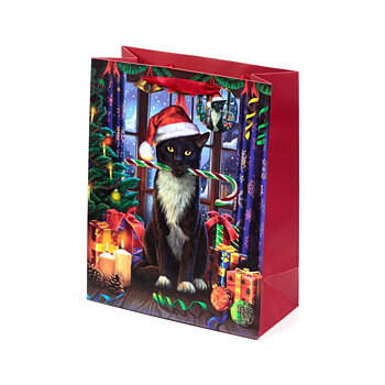 Lisa Parker Christmas Krampus Cat Large Gift Bag