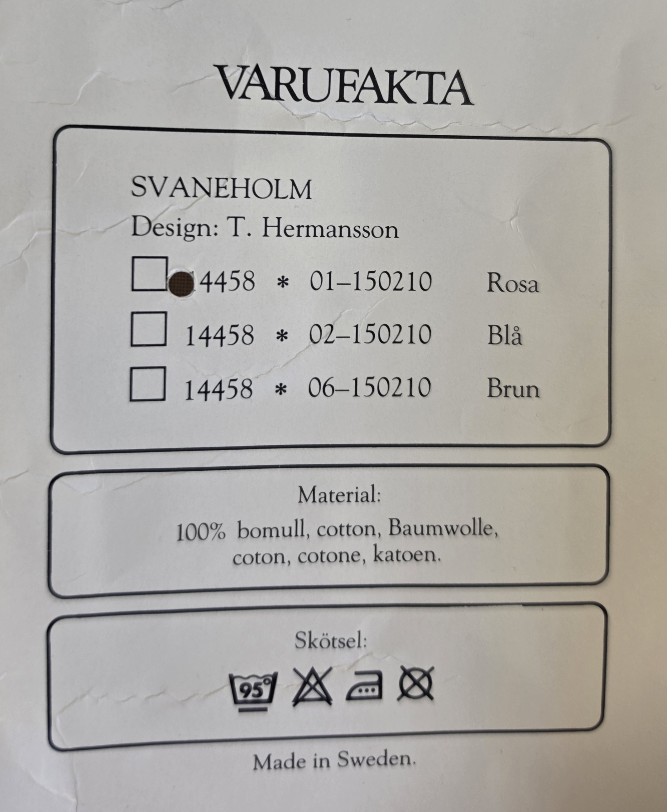Almedahls påslakan + örngott design Toni Hermansson, oanvänt vintage - 8