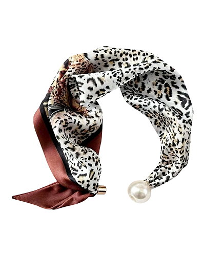 Scarf Chloe med magnet leopard cayenne