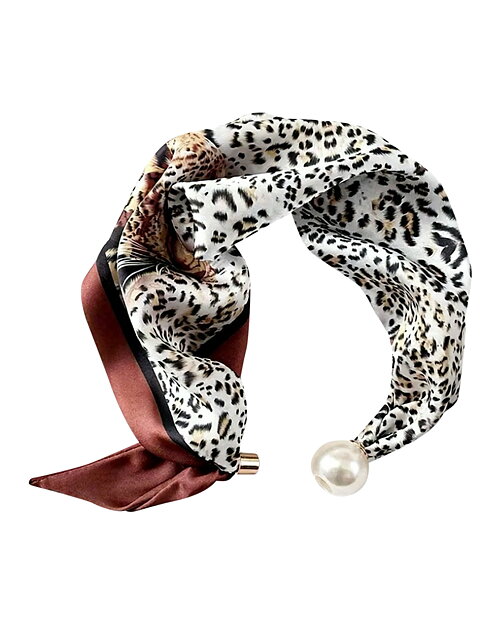 Scarf Chloe med magnet leopard cayenne