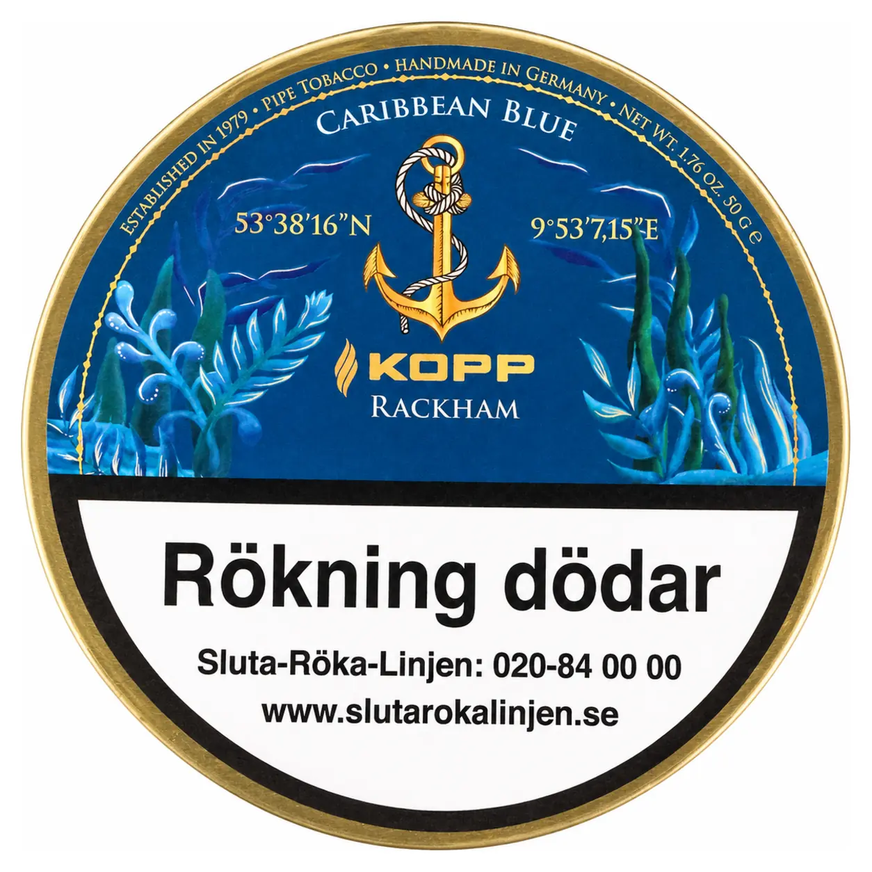 Kopp Piptobak Caribbean Blue Rackham 50g