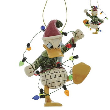 Jim Shore Julgransdekoration - Donald in Xmas Lights 