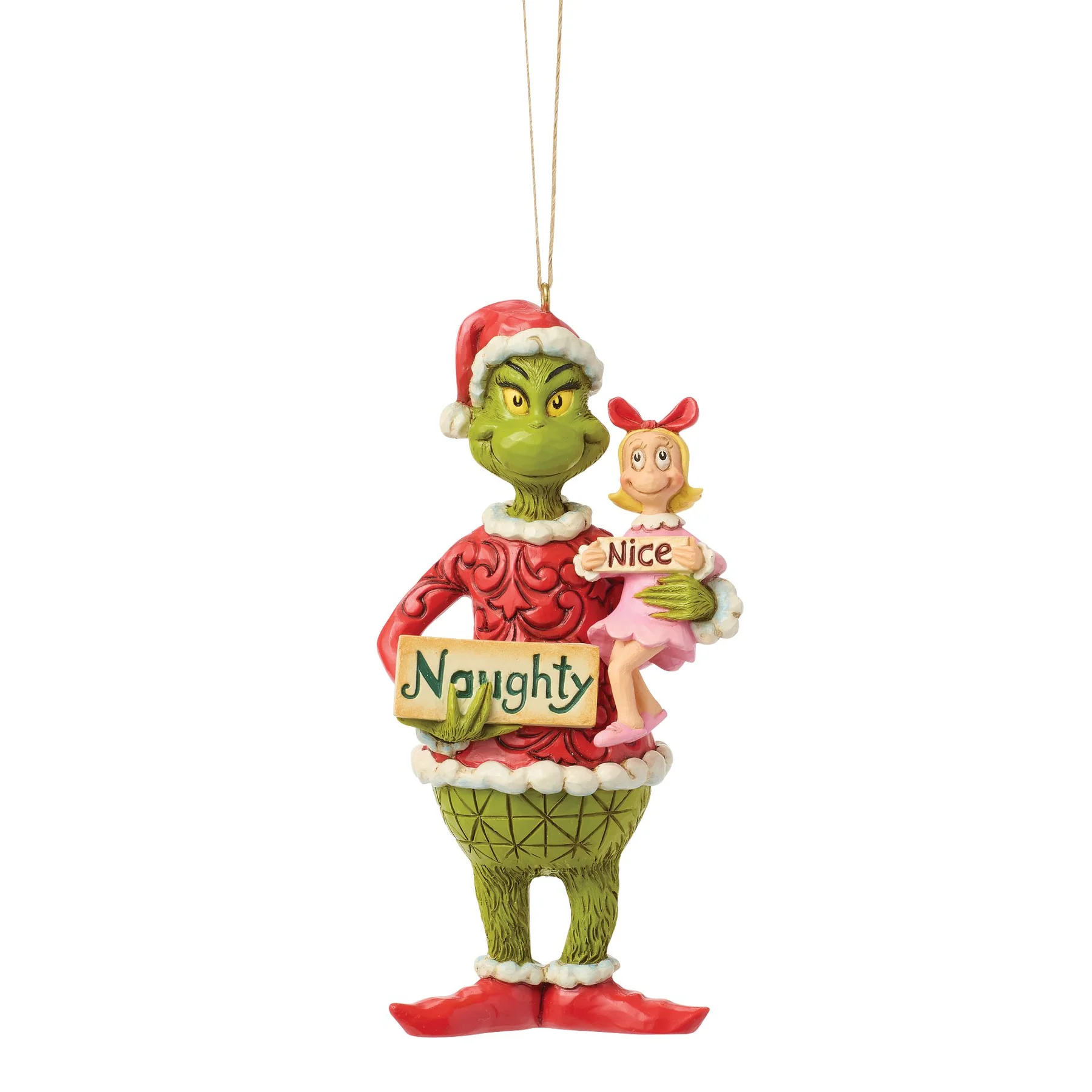 Jim Shore Julgransdekoration - Grinch & Cindy Lou Sign