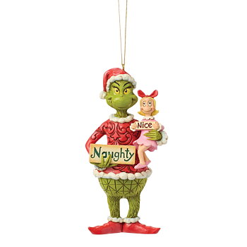 Jim Shore Julgransdekoration - Grinch & Cindy Lou Sign