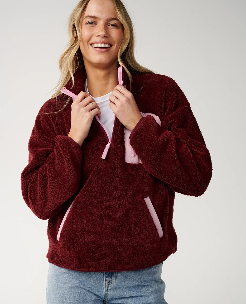 Rip Curl tröja dam Party pack fleece polar dark plum - 5