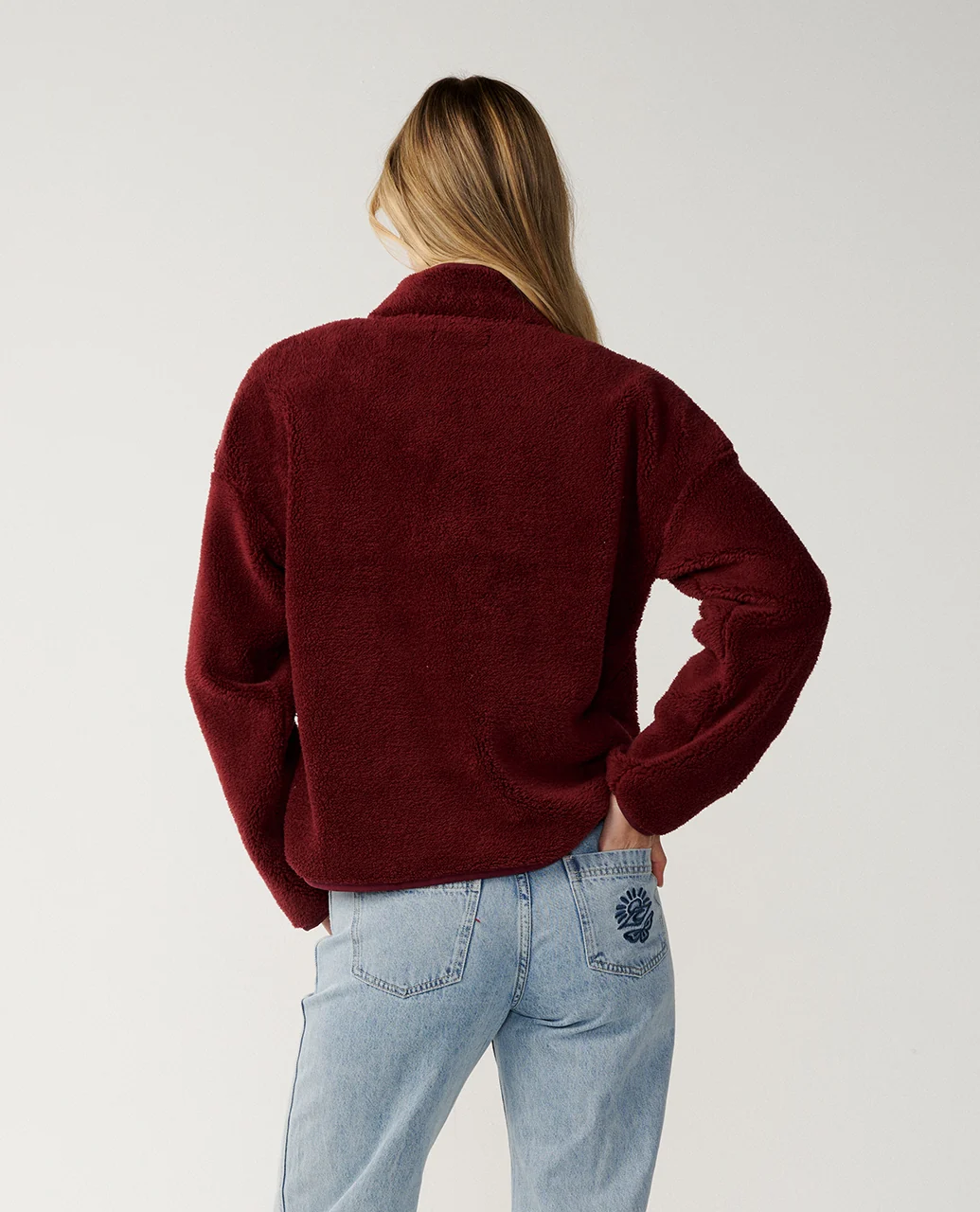 Rip Curl tröja dam Party pack fleece polar dark plum - 4