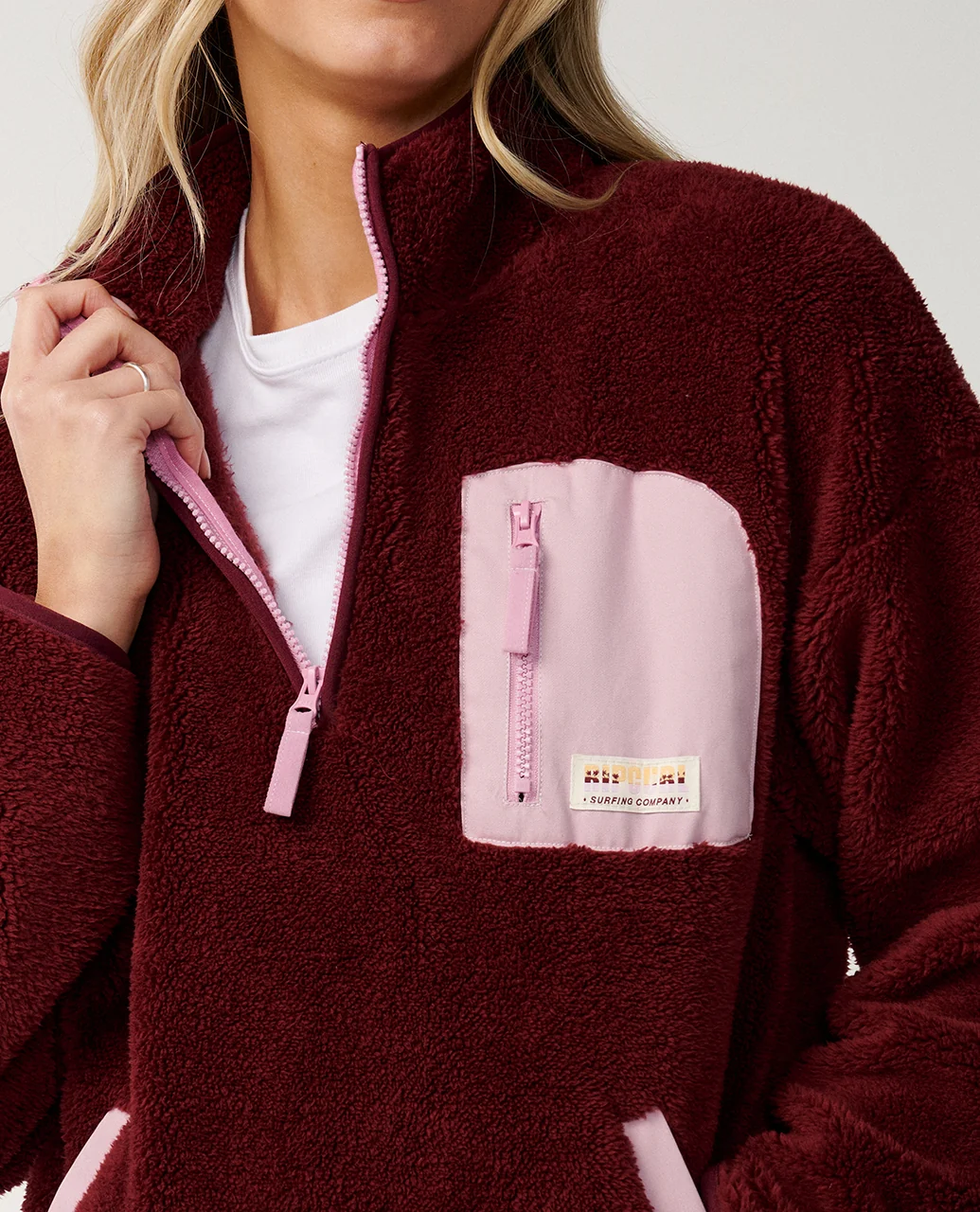 Rip Curl tröja dam Party pack fleece polar dark plum - 6