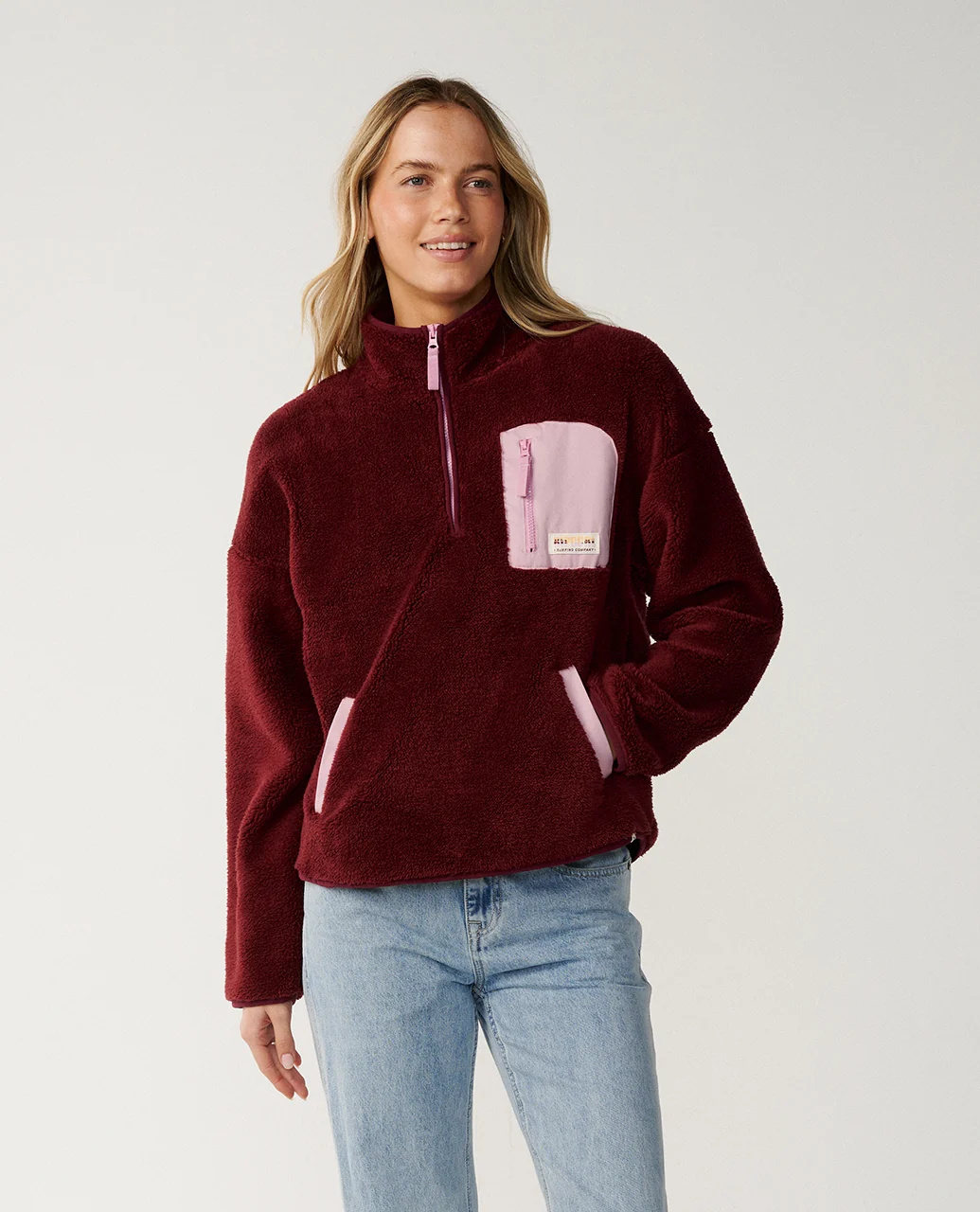 Rip Curl tröja dam Party pack fleece polar dark plum - 2