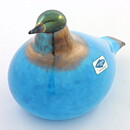 オイバ・トイッカ  ガラスの鳥  「Blue Willow Grouse」 (青いカラフトライチョウ)  13/9cm  1989年  Postipankki