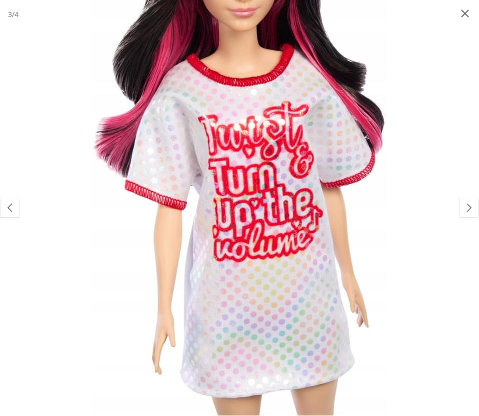 Barbie Fashionista Doll Prickig Klänning - 4