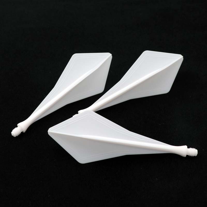Cuesoul TRAJ AK8 Dart Flight Diamond Shape White - 2