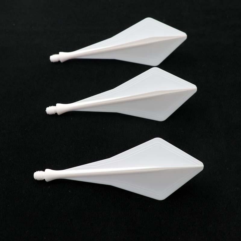 Cuesoul TRAJ AK8 Dart Flight Diamond Shape White - 5