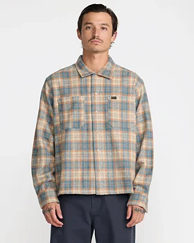 RVCA skjorta Dayshift flannel wheat