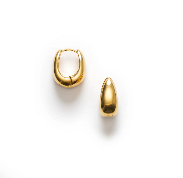 Guld Curve Hoops Petit