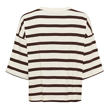Marta T-shirt Sage Randig Brun