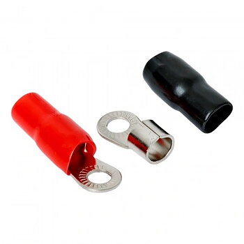 Auto-Connect röd och svart ringkabelsko M8, 35 mm²