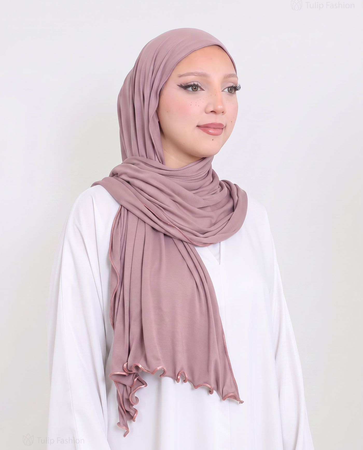 Hijab - Jersey Stretch - Deep Mauve - 2