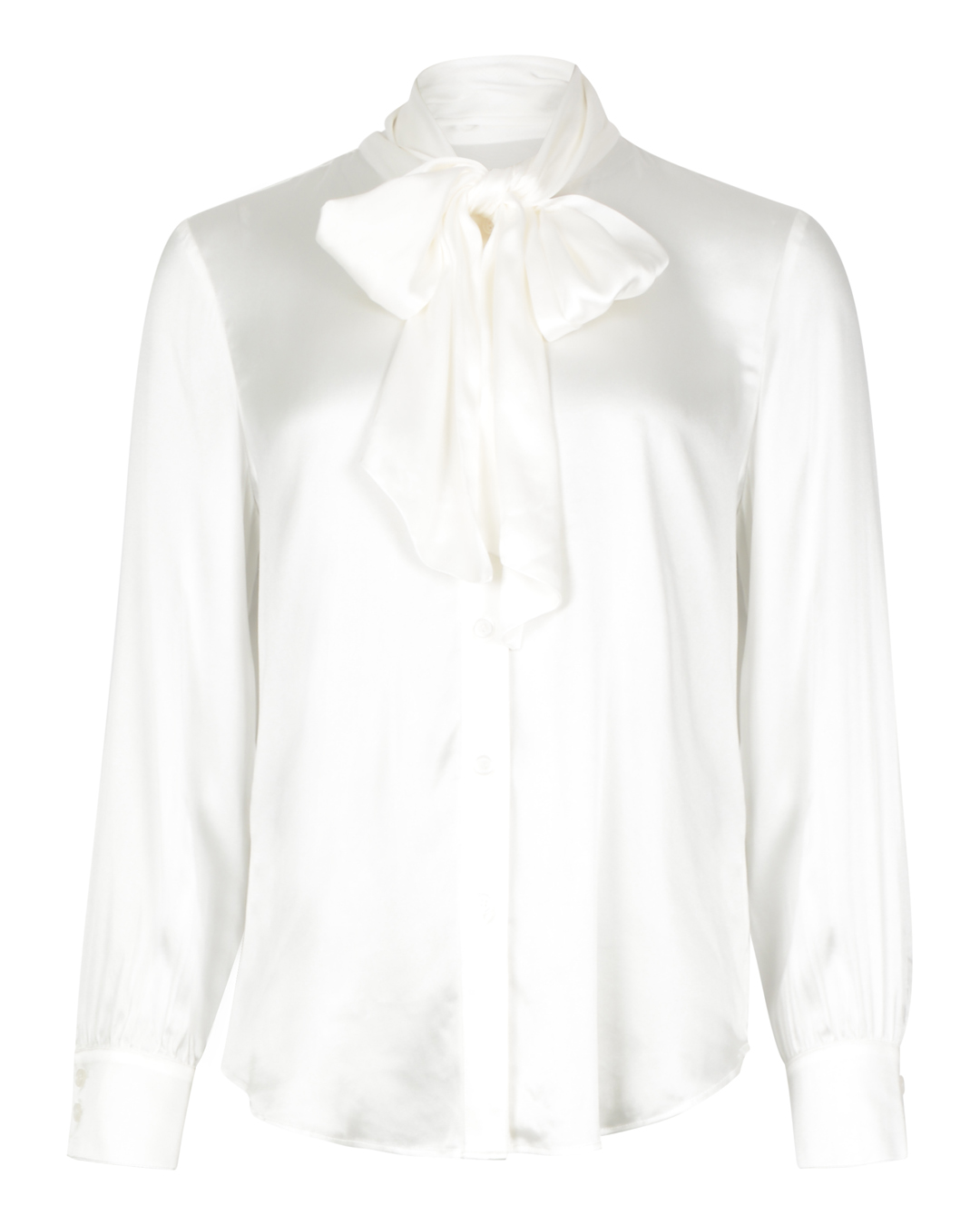 Blus Matt Latia Bow med knut offwhite - 3