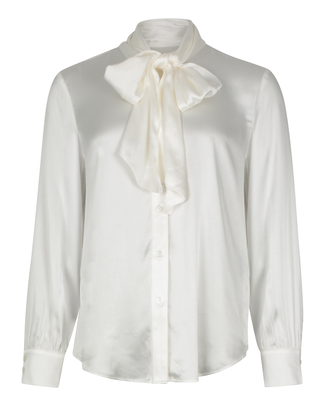 Blus Matt Latia Bow med knut offwhite