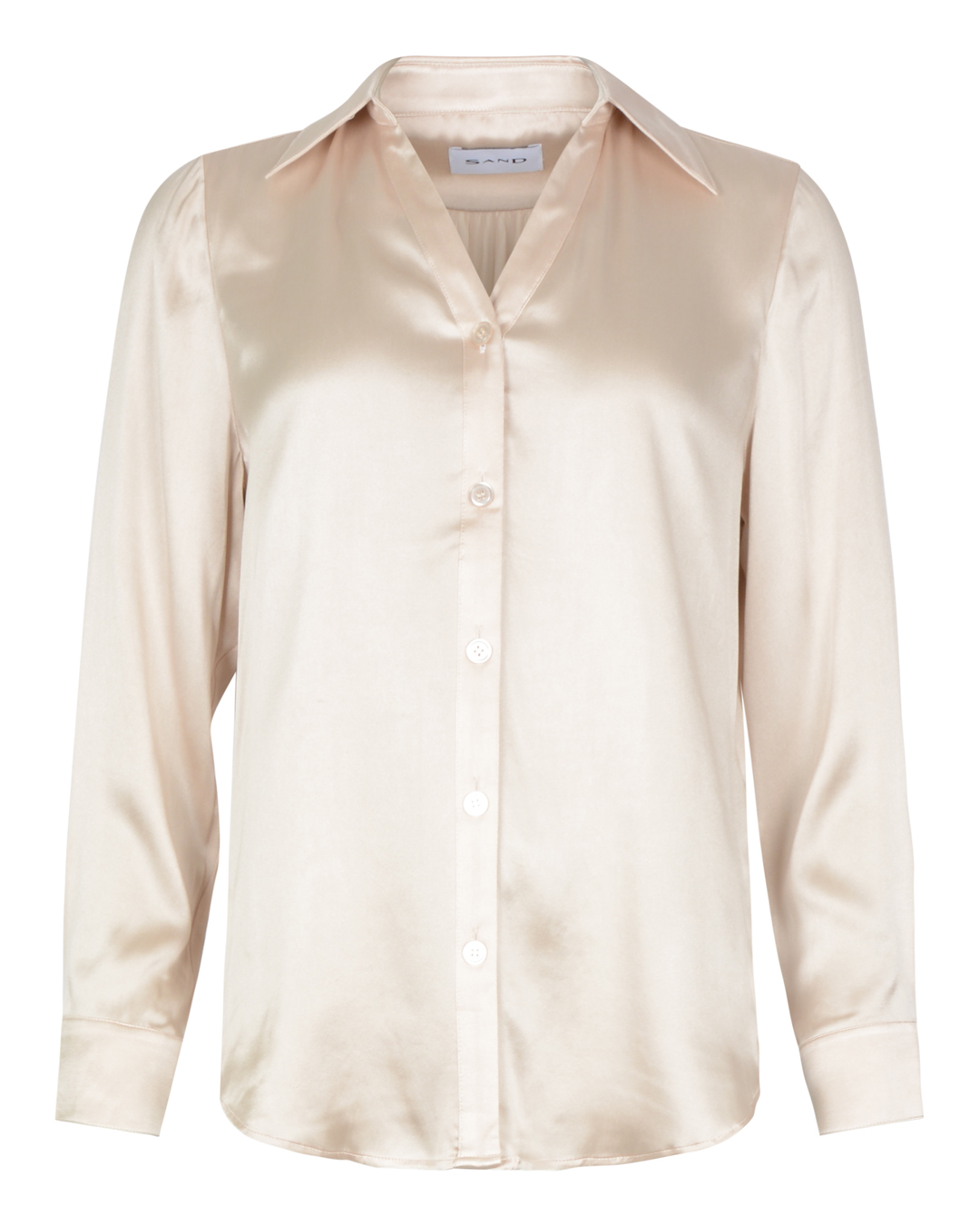 Blus Latia v-ringad ljusbeige