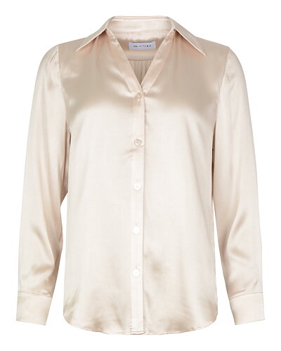 Blus Latia v-ringad ljusbeige