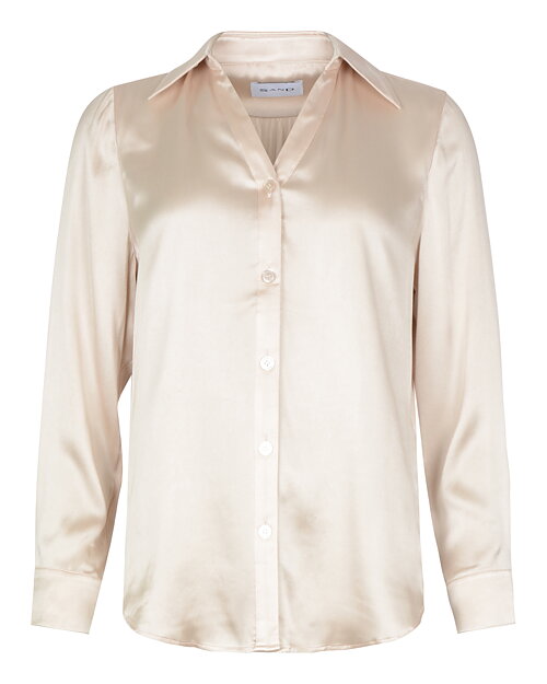 Blus Latia v-ringad ljusbeige