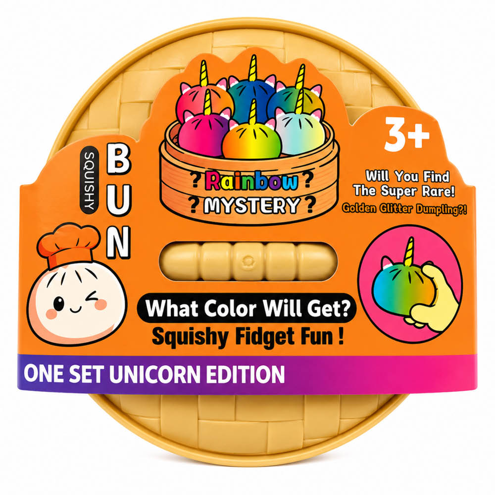 Squishy Bun Rainbow Mystery Unicorn Edition